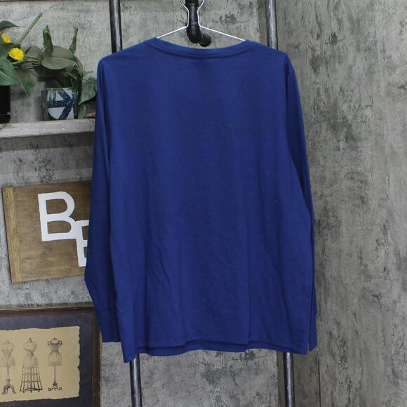 NEW Family Pajamas Thanksgiving Mix It Parade Pajama Shirt Top Navy Blue 2XL - Picture 2 of 4